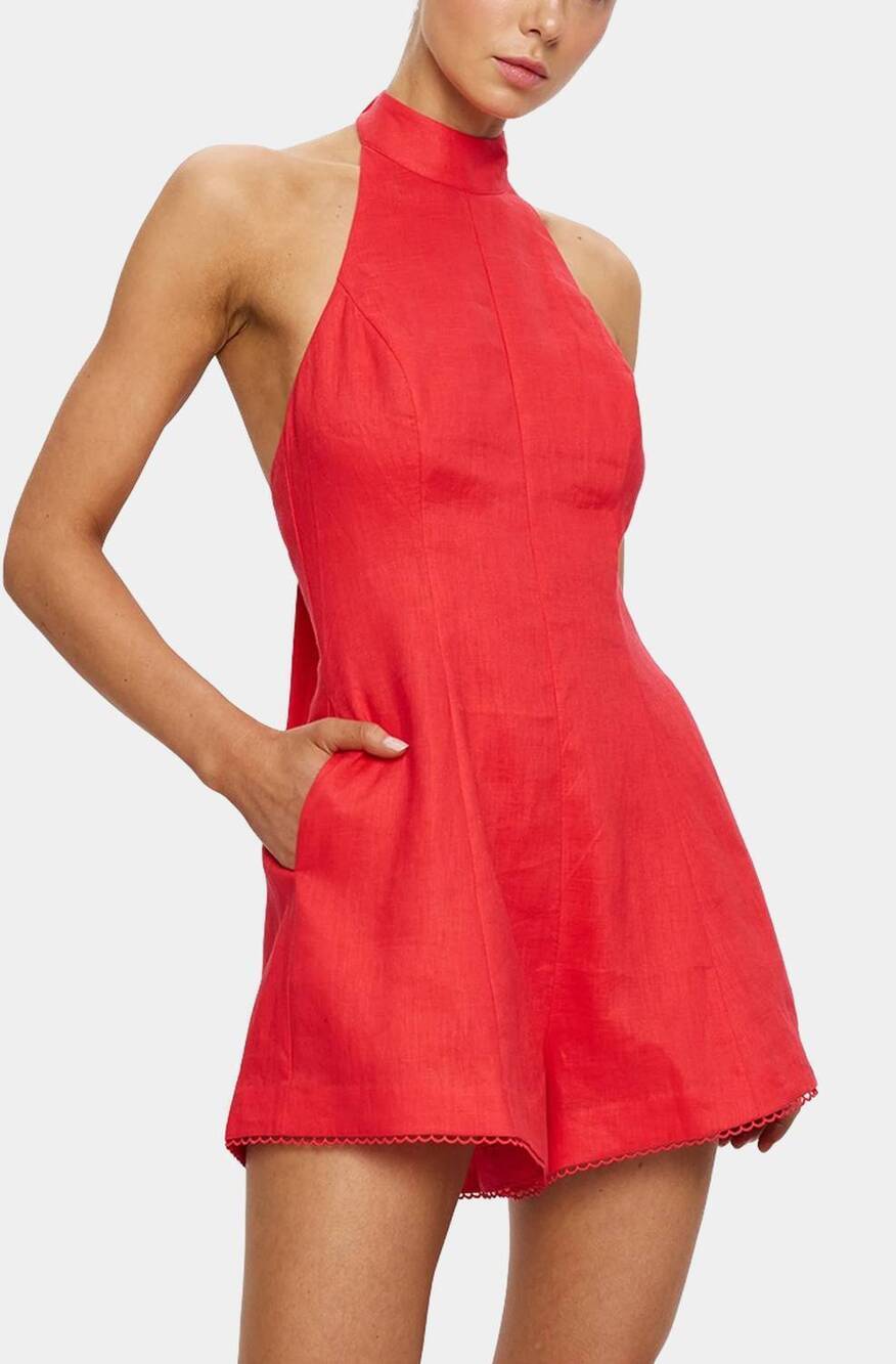 NEW KIVARI maxine playsuit in red